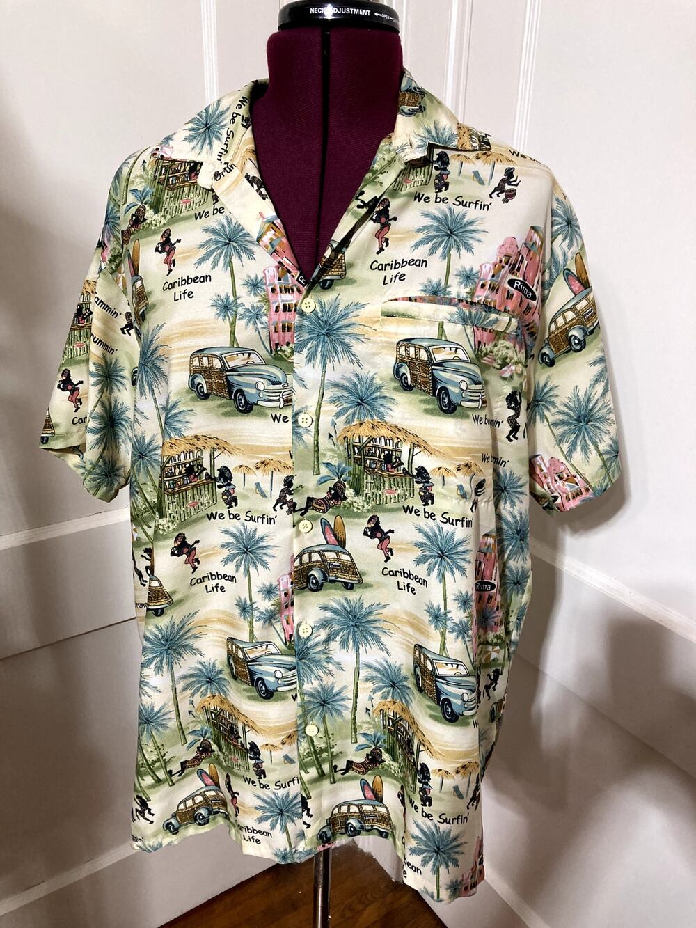 Rima Men's Size Large Tropical Caribbean Shirt